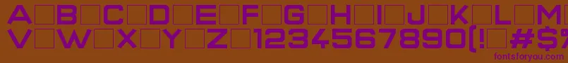 Czcionka SuperQuickFormula – fioletowe czcionki na brązowym tle