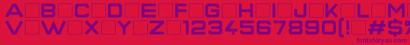 SuperQuickFormula Font – Purple Fonts on Red Background