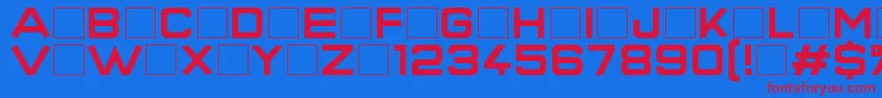 SuperQuickFormula Font – Red Fonts on Blue Background