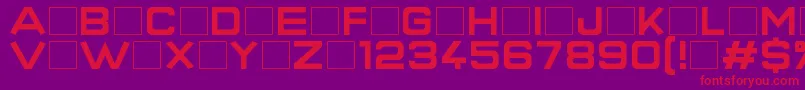 SuperQuickFormula Font – Red Fonts on Purple Background