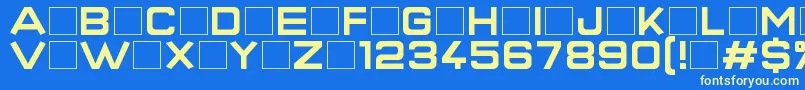 SuperQuickFormula Font – Yellow Fonts on Blue Background