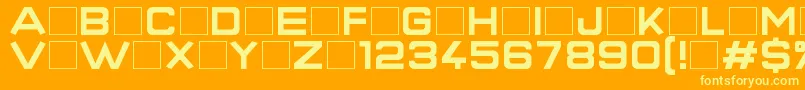 Czcionka SuperQuickFormula – żółte czcionki na pomarańczowym tle