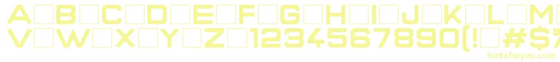 SuperQuickFormula-Schriftart – Gelbe Schriften auf weißem Hintergrund