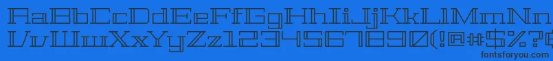 GeostarRegular Font – Black Fonts on Blue Background