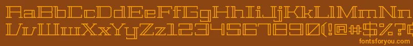 GeostarRegular Font – Orange Fonts on Brown Background
