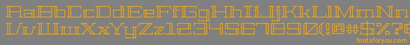 GeostarRegular Font – Orange Fonts on Gray Background