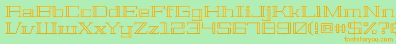 GeostarRegular Font – Orange Fonts on Green Background