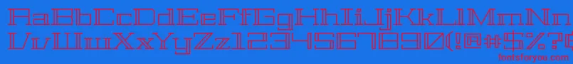 GeostarRegular Font – Red Fonts on Blue Background