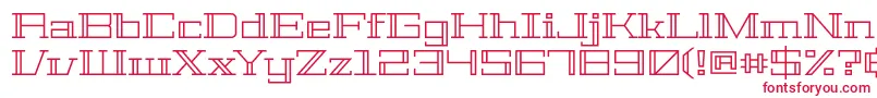 GeostarRegular Font – Red Fonts on White Background
