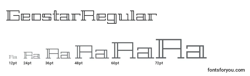 GeostarRegular Font Sizes
