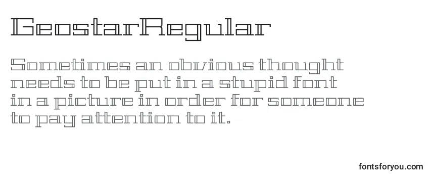 Review of the GeostarRegular Font