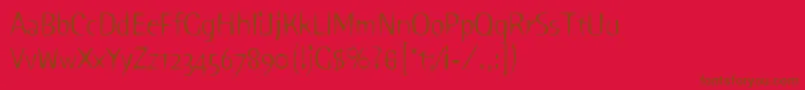 PinkLetPlain.1.0 Font – Brown Fonts on Red Background