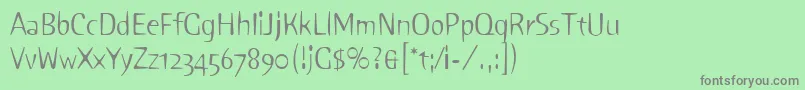 PinkLetPlain.1.0-Schriftart – Graue Schriften auf grünem Hintergrund