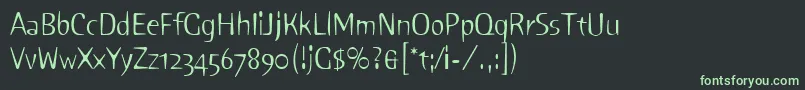 Fonte PinkLetPlain.1.0 – fontes verdes em um fundo preto