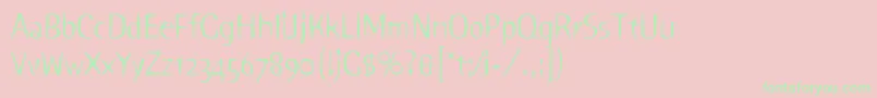 フォントPinkLetPlain.1.0 – ピンクの背景に緑の文字