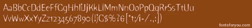 fuente PinkLetPlain.1.0 – Fuentes Rosadas Sobre Fondo Marrón
