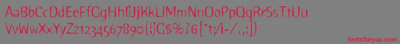 PinkLetPlain.1.0 Font – Red Fonts on Gray Background