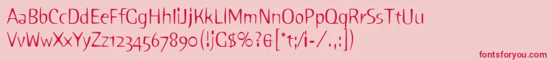 PinkLetPlain.1.0 Font – Red Fonts on Pink Background