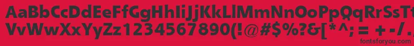 QueBlackSsiExtraBold Font – Black Fonts on Red Background