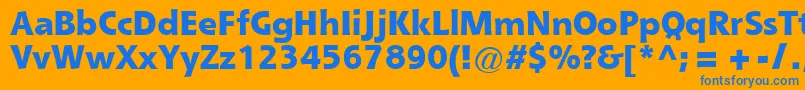 QueBlackSsiExtraBold Font – Blue Fonts on Orange Background