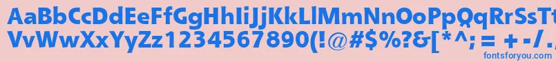 QueBlackSsiExtraBold Font – Blue Fonts on Pink Background