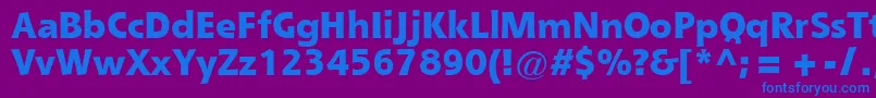 QueBlackSsiExtraBold Font – Blue Fonts on Purple Background