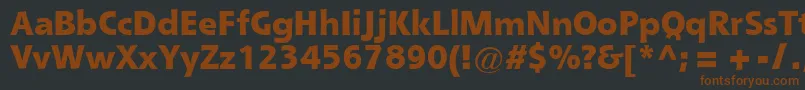 QueBlackSsiExtraBold Font – Brown Fonts on Black Background