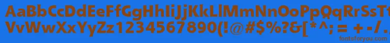 QueBlackSsiExtraBold Font – Brown Fonts on Blue Background