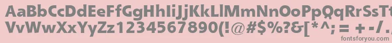 QueBlackSsiExtraBold Font – Gray Fonts on Pink Background