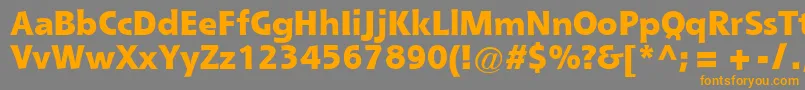 QueBlackSsiExtraBold Font – Orange Fonts on Gray Background