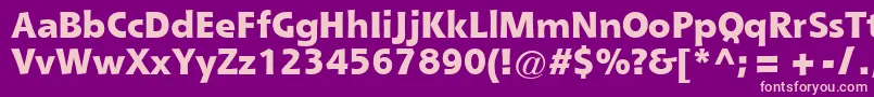 QueBlackSsiExtraBold Font – Pink Fonts on Purple Background