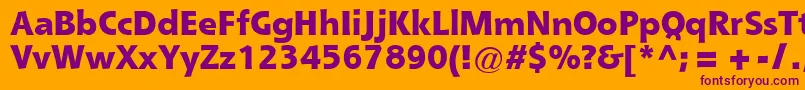 QueBlackSsiExtraBold Font – Purple Fonts on Orange Background