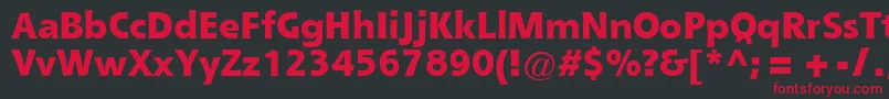 QueBlackSsiExtraBold Font – Red Fonts on Black Background