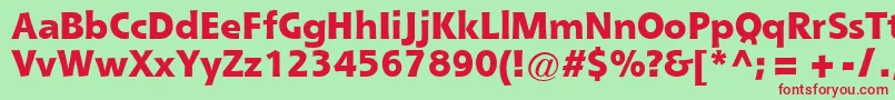 QueBlackSsiExtraBold Font – Red Fonts on Green Background