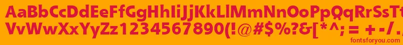 QueBlackSsiExtraBold Font – Red Fonts on Orange Background