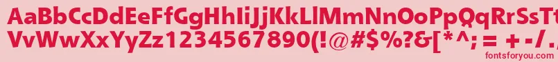QueBlackSsiExtraBold Font – Red Fonts on Pink Background