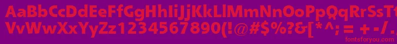 QueBlackSsiExtraBold Font – Red Fonts on Purple Background