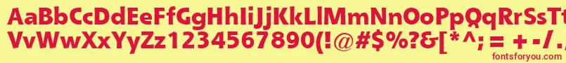fuente QueBlackSsiExtraBold – Fuentes Rojas Sobre Fondo Amarillo