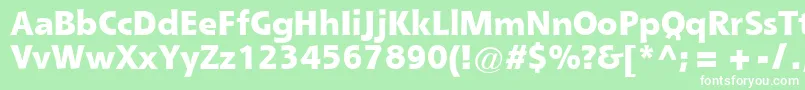 QueBlackSsiExtraBold Font – White Fonts on Green Background