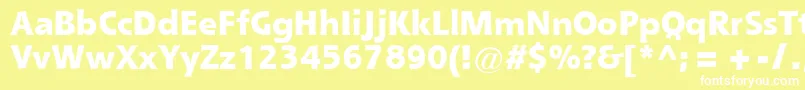 QueBlackSsiExtraBold Font – White Fonts on Yellow Background