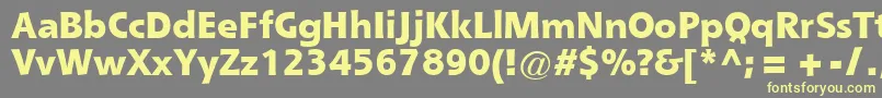 QueBlackSsiExtraBold Font – Yellow Fonts on Gray Background