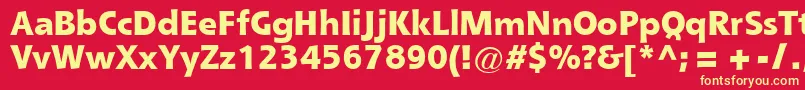 QueBlackSsiExtraBold Font – Yellow Fonts on Red Background