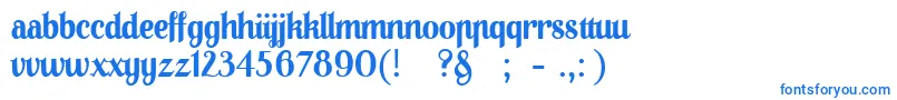 01Apompadoursample Font – Blue Fonts on White Background