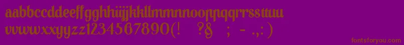 01Apompadoursample Font – Brown Fonts on Purple Background