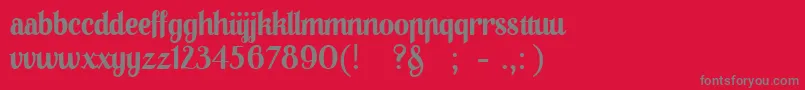 01Apompadoursample Font – Gray Fonts on Red Background