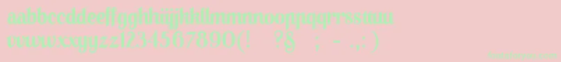 01Apompadoursample Font – Green Fonts on Pink Background