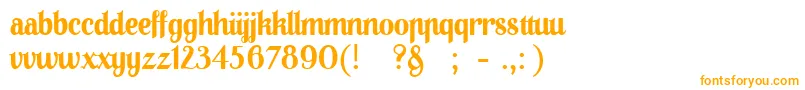 01Apompadoursample Font – Orange Fonts on White Background