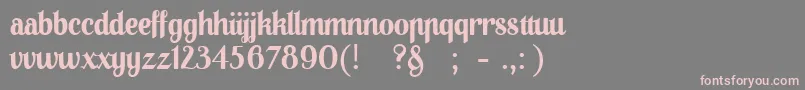 01Apompadoursample Font – Pink Fonts on Gray Background