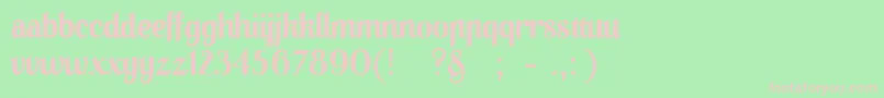 01Apompadoursample Font – Pink Fonts on Green Background