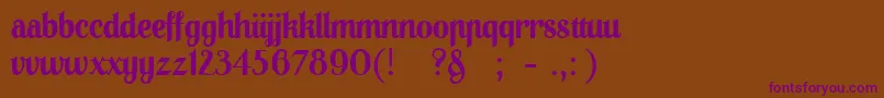 01Apompadoursample Font – Purple Fonts on Brown Background